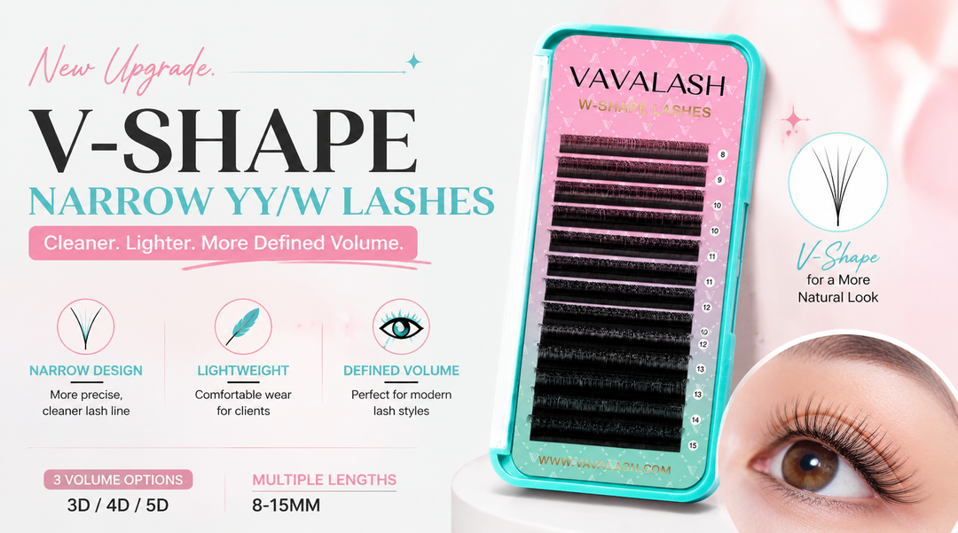 V-Shape Narrow YY/W Lashes: Create Cleaner, More Defined Volume Lash Sets