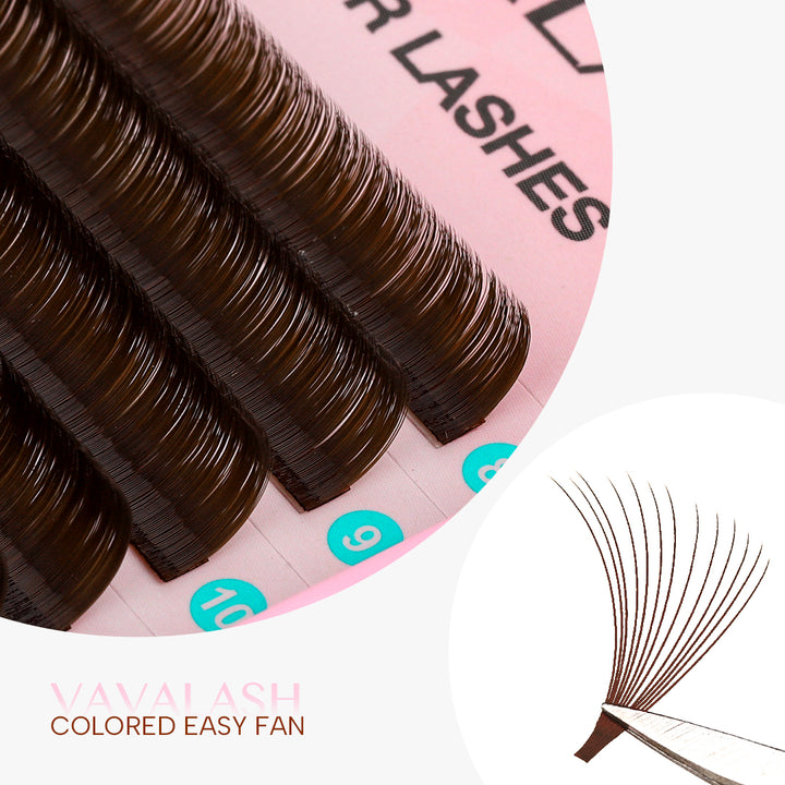 Farbige Wimpern Easy Lüftervolumen Wimpernverlängerungen 0.07 mm 8-15 gemischte Länge