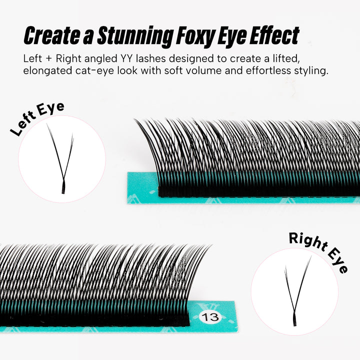 Slant YY Premade Fans – Efecto Foxy Eye (2 Cajas)