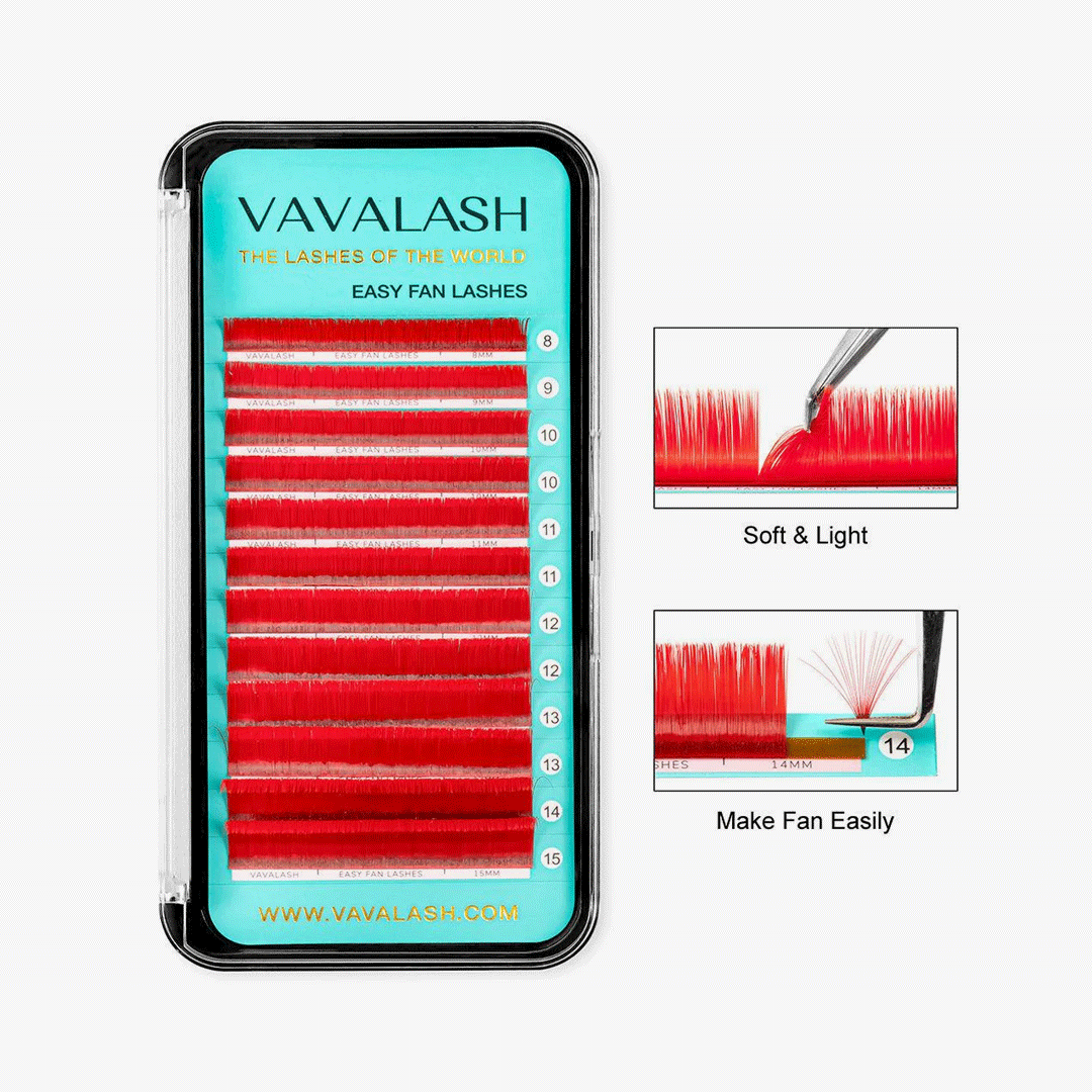 Colored Lashes Easy Fan Volume Lash Extensions  0.07mm 8-15 Mixed Length-7