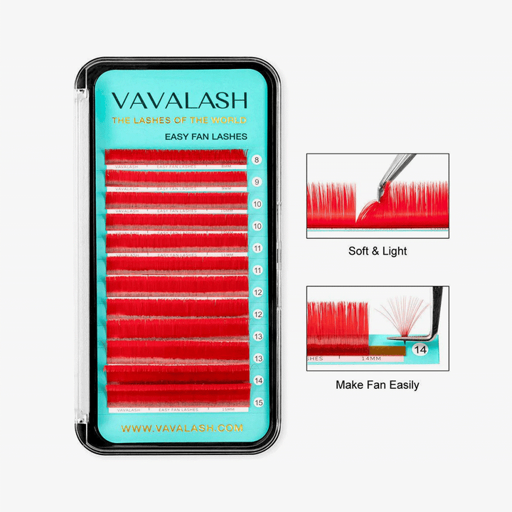 Colored Lashes Easy Fan Volume Lash Extensions  0.07mm 8-15 Mixed Length-7