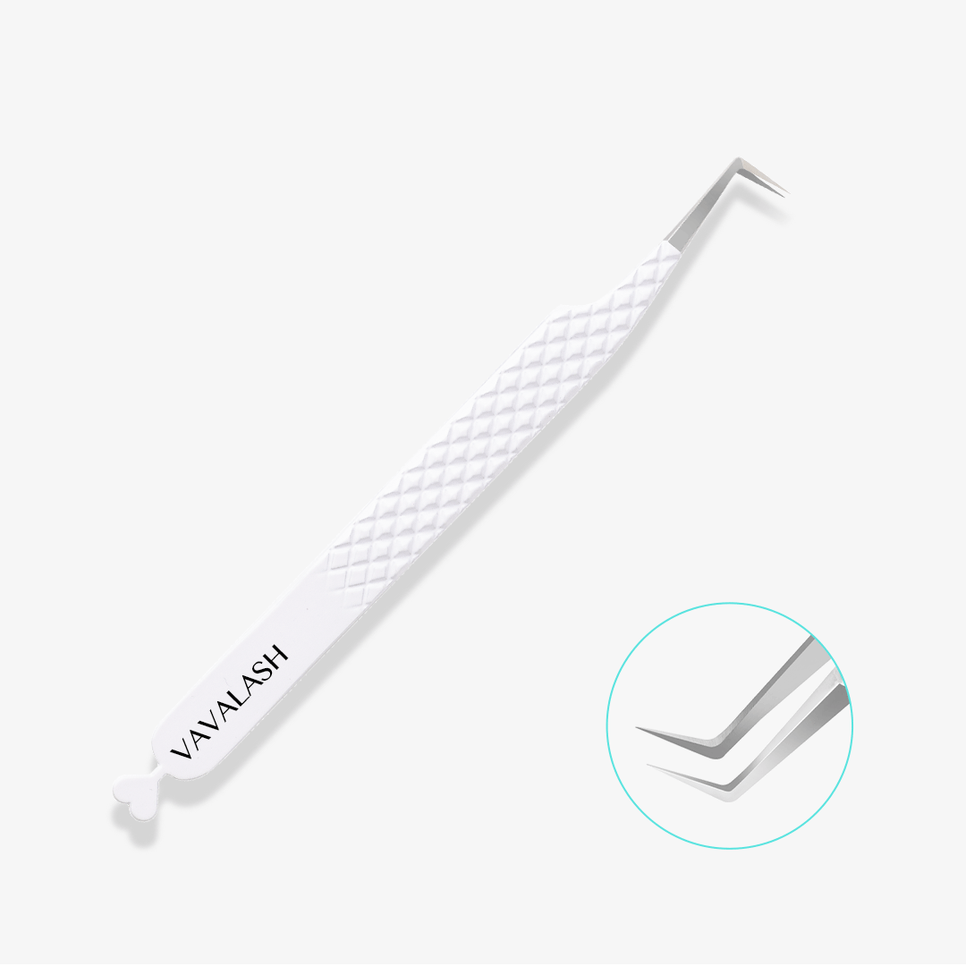 VW-08 White Diamond Dust Mega Volume Lash Tweezers  SC