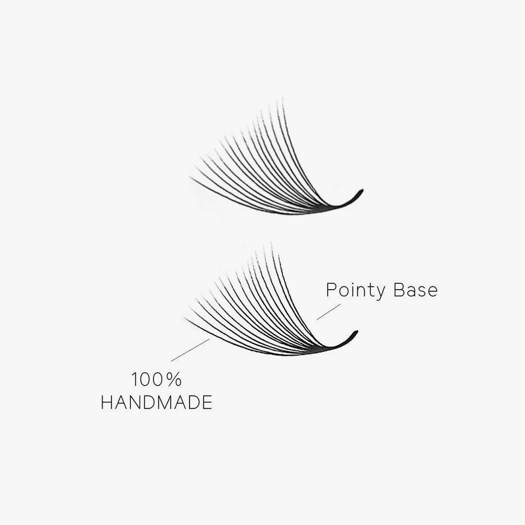 16D Handmade Premade Loose Fans With Pointy Base /500 Fans-2