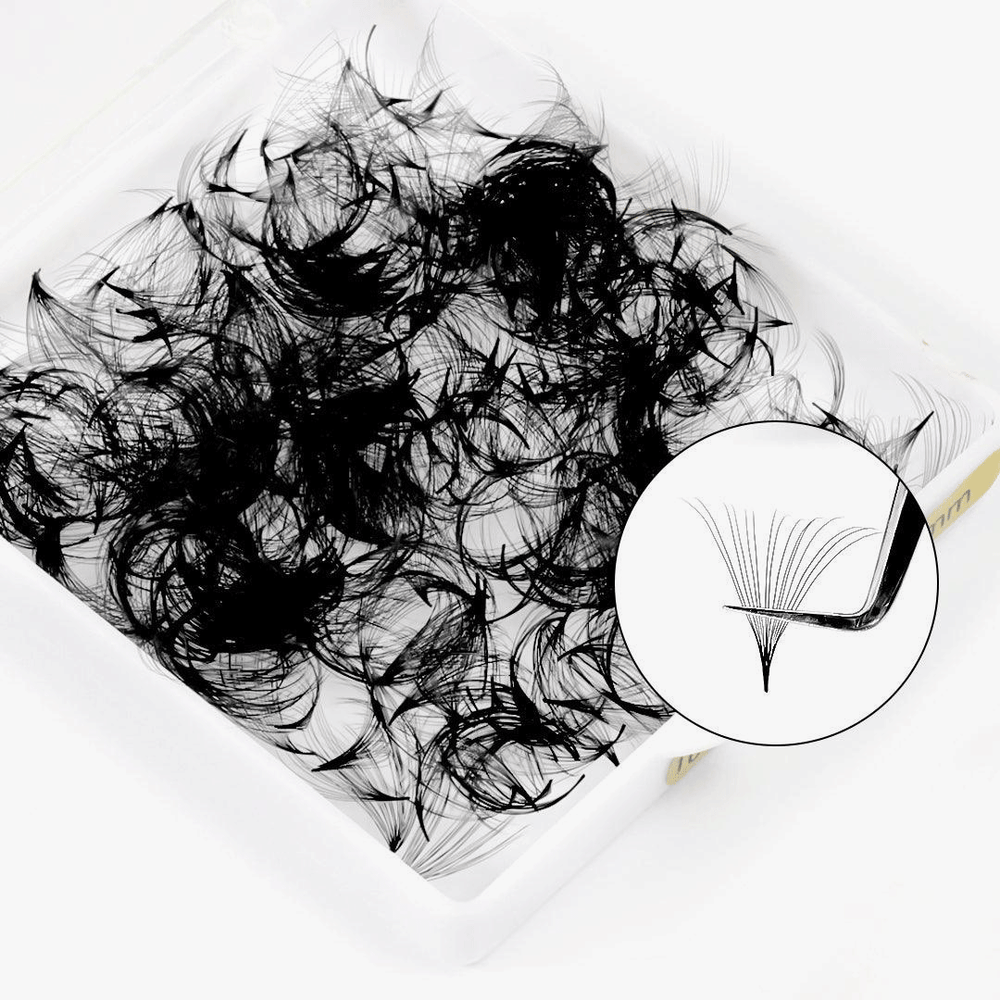 16D Handmade Premade Loose Fans With Pointy Base /500 Fans-1