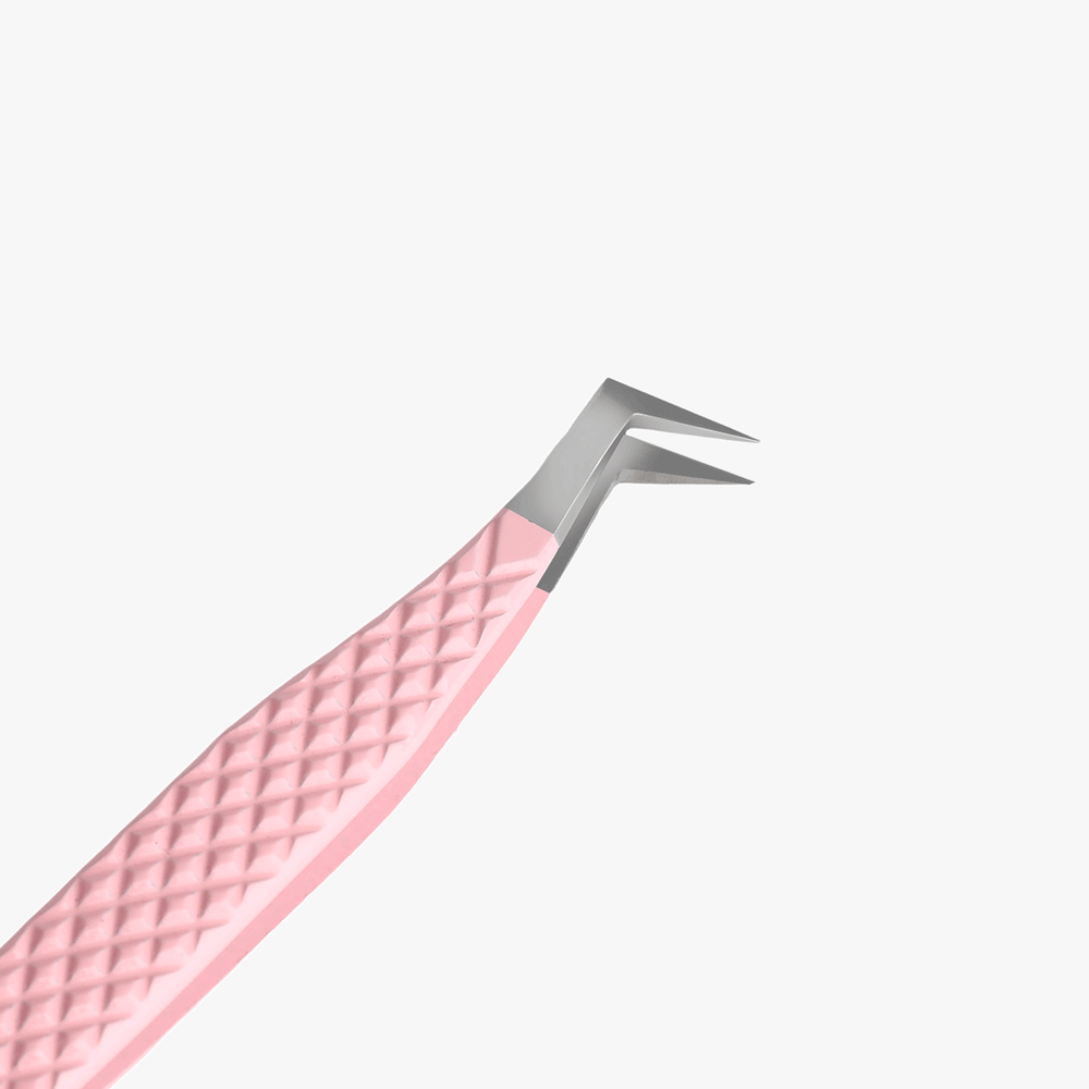 VL-04 Peach Coated Heart-shaped Volume Boot Tweezers for Eyelash Extension