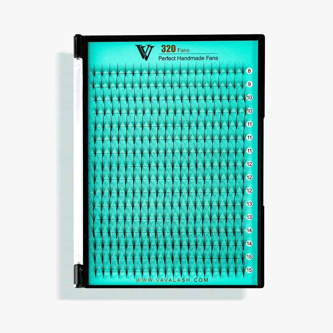 7D Large Tray Pointy Base Premade Volume Fans 320 Fans 16 Lines SC