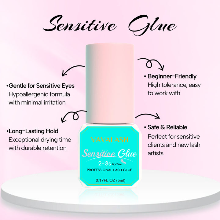 VAVALASH Adhesivo de pestañas extrema sensible 5 ml 3s