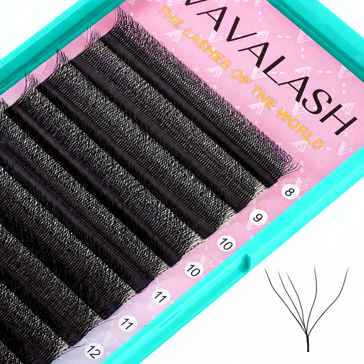 W-Shape 5D Volume Premade Fan Lash Extensions J/L/M Curl MX
