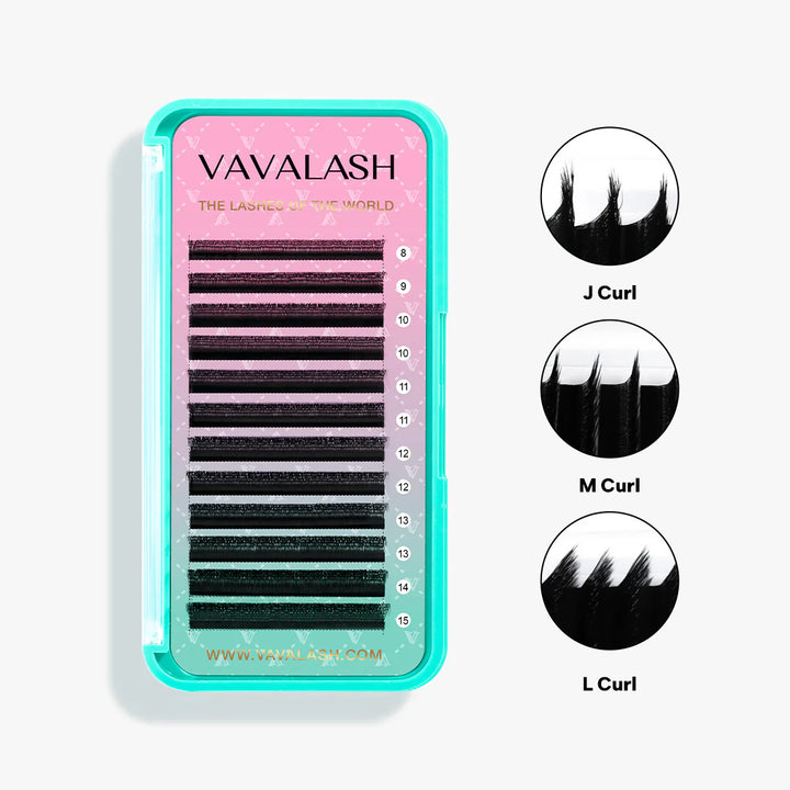 W-Shape 5D Volume Premade Fan Lash Extensions J/L/M Curl MX