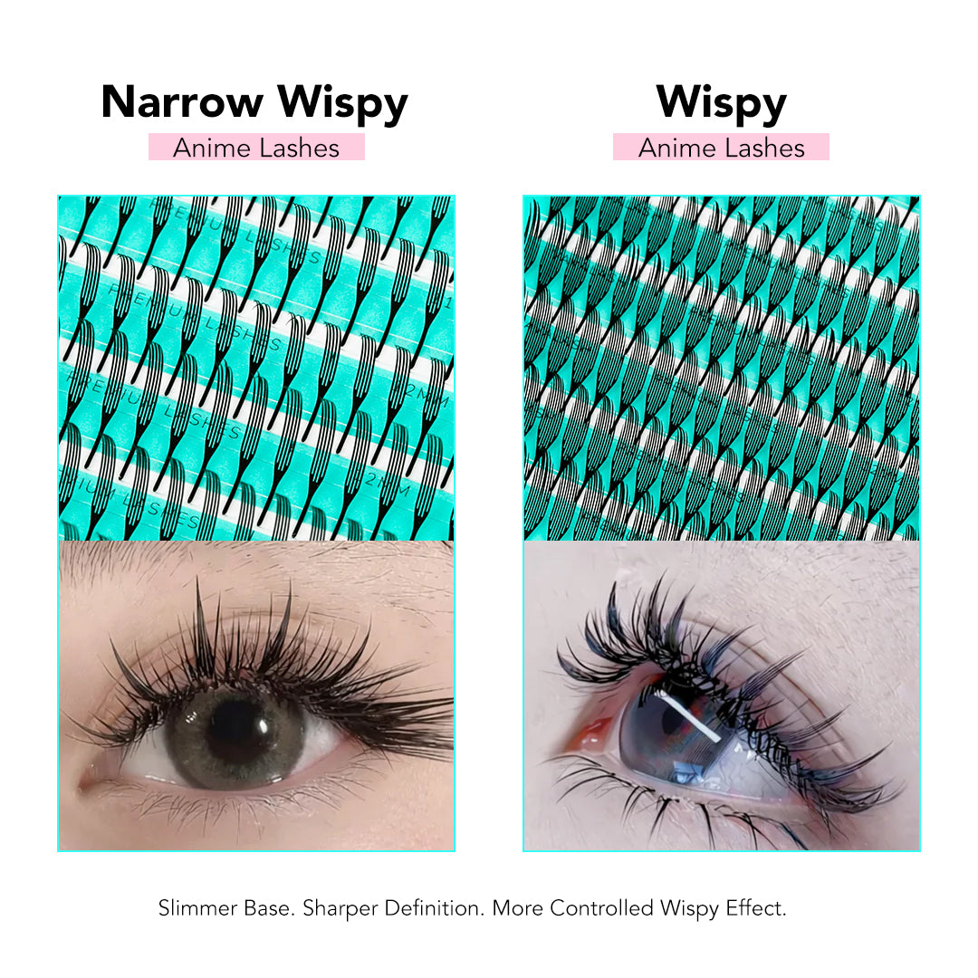 Pestañas Narrow Wispy Anime 0.07mm