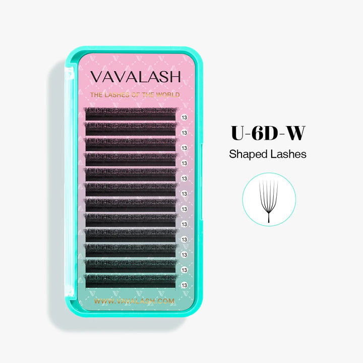 Pestañas de Volumen W 6D U-Shape de 0.07 mm