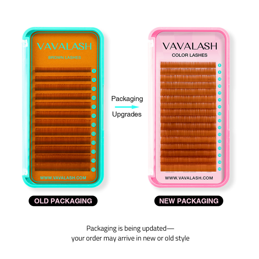 Extensiones de Pestañas de Volumen Premium Color Marrón 0.07mm