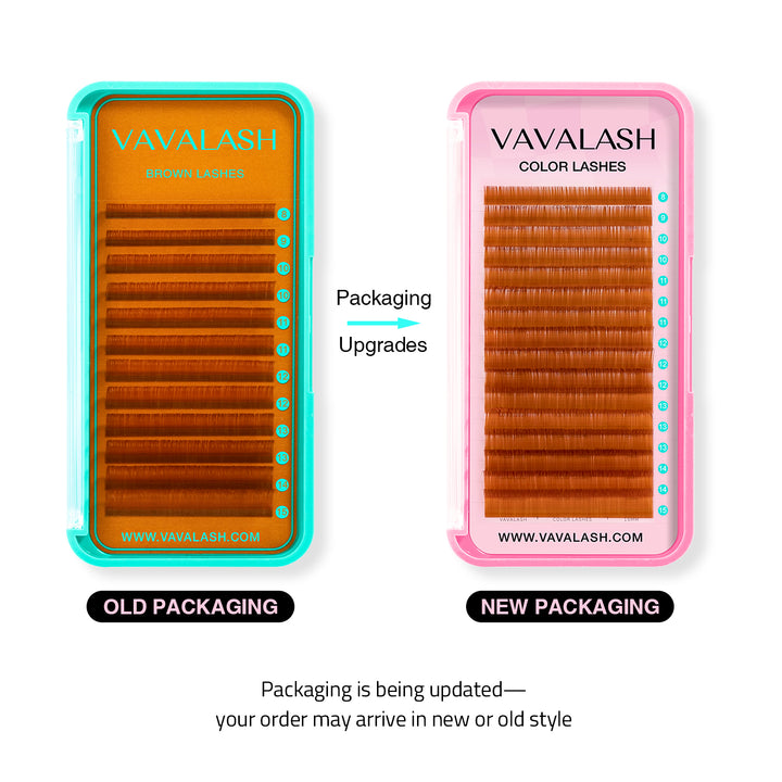Extensiones de Pestañas de Volumen Premium Color Marrón 0.07mm