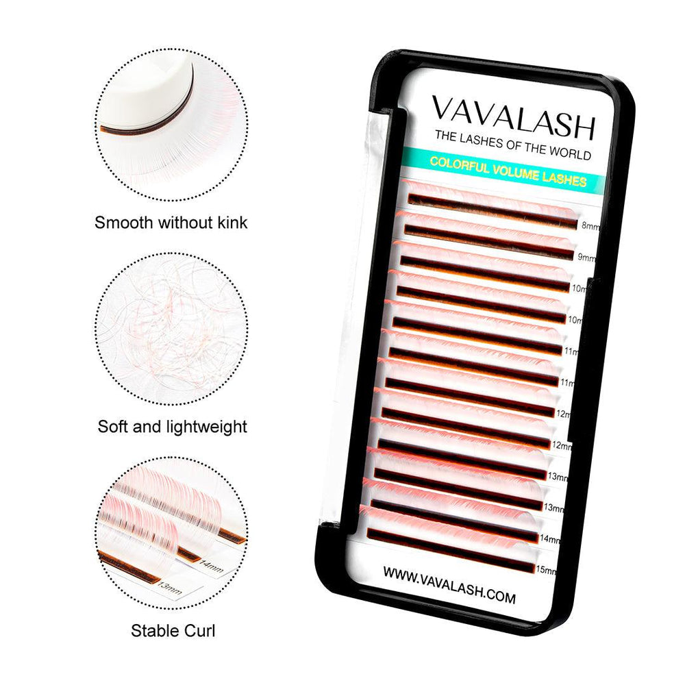 Ombre Colored Lash Individual Premium Eyelash Extensions 0.07mm SC - VAVALASH