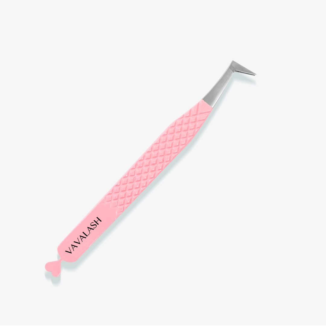 VL-04 Peach Coated Heart-shaped Volume Boot Tweezers for Eyelash Extension