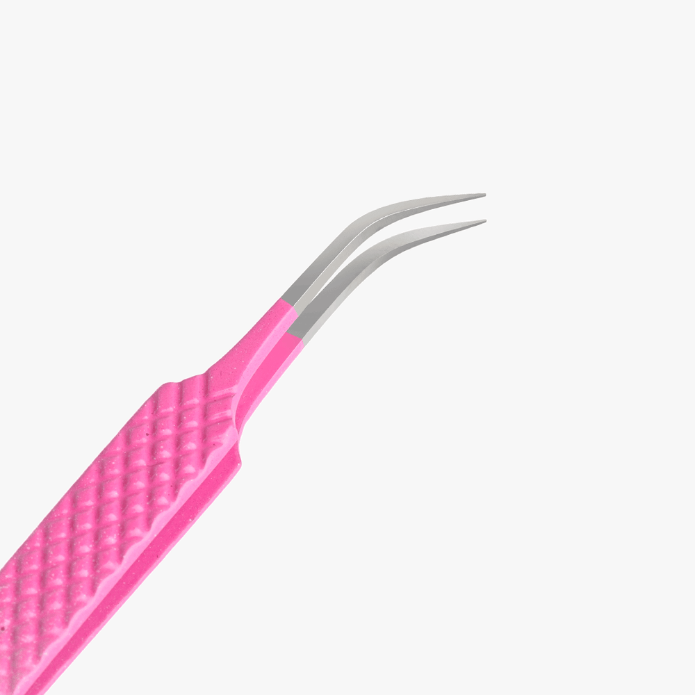 VJ-02 Ombre Pink-White Professional Eyelash Extensions Tweezer SC-1