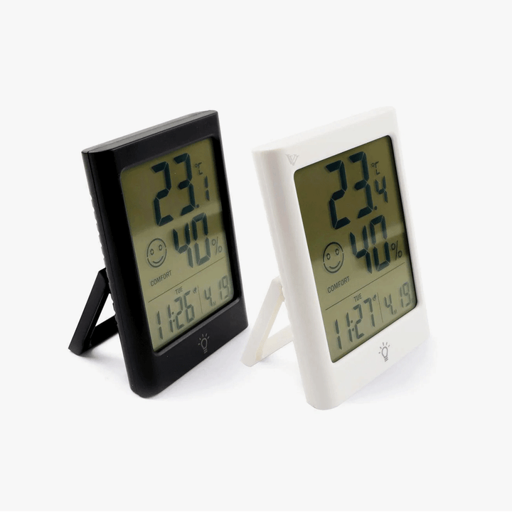 Digital Temperature And Humidity Clock Meter SC