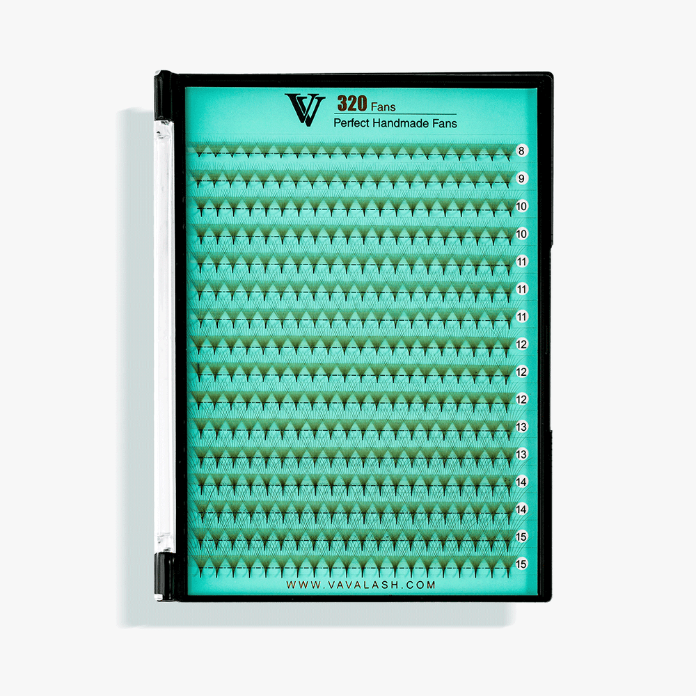 10D Pointy Base Colored Premade Volume Fans 320 Fans 8-15mm SC-2