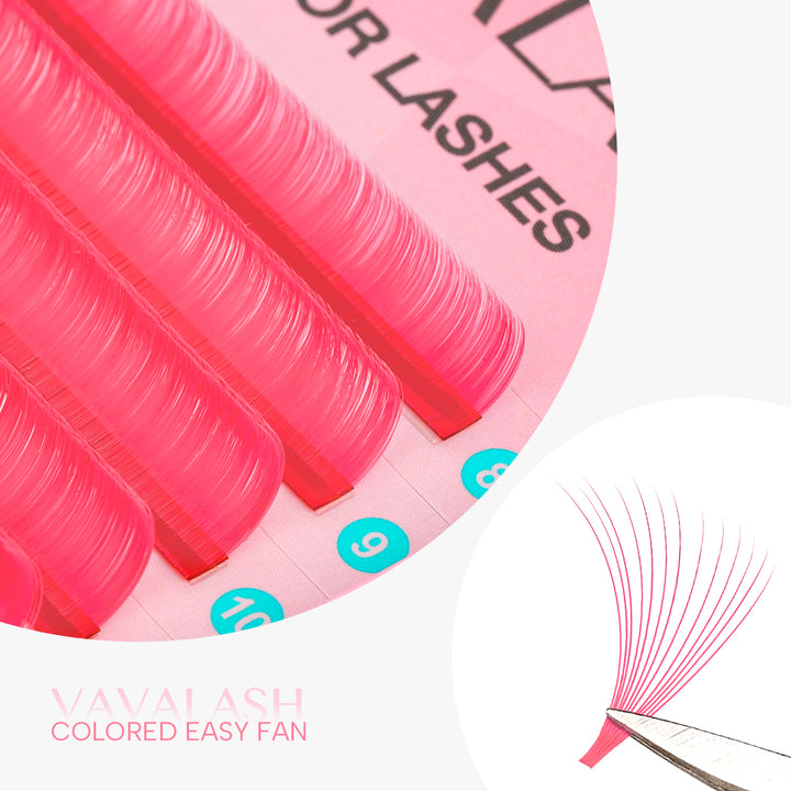 Farbige Wimpern Easy Lüftervolumen Wimpernverlängerungen 0.07 mm 8-15 gemischte Länge