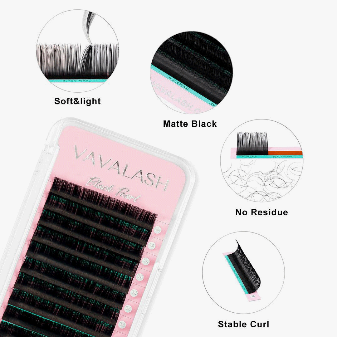 Black Pearl Matte Black Mega Volume Lash Extensions