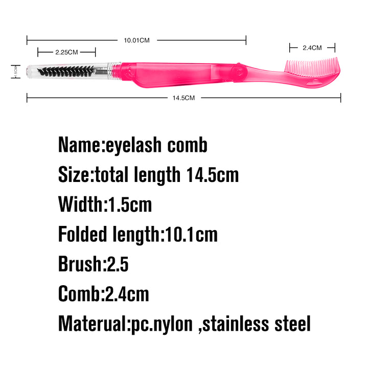 Peine para Pestañas y Cepillo para Cejas 2 en 1