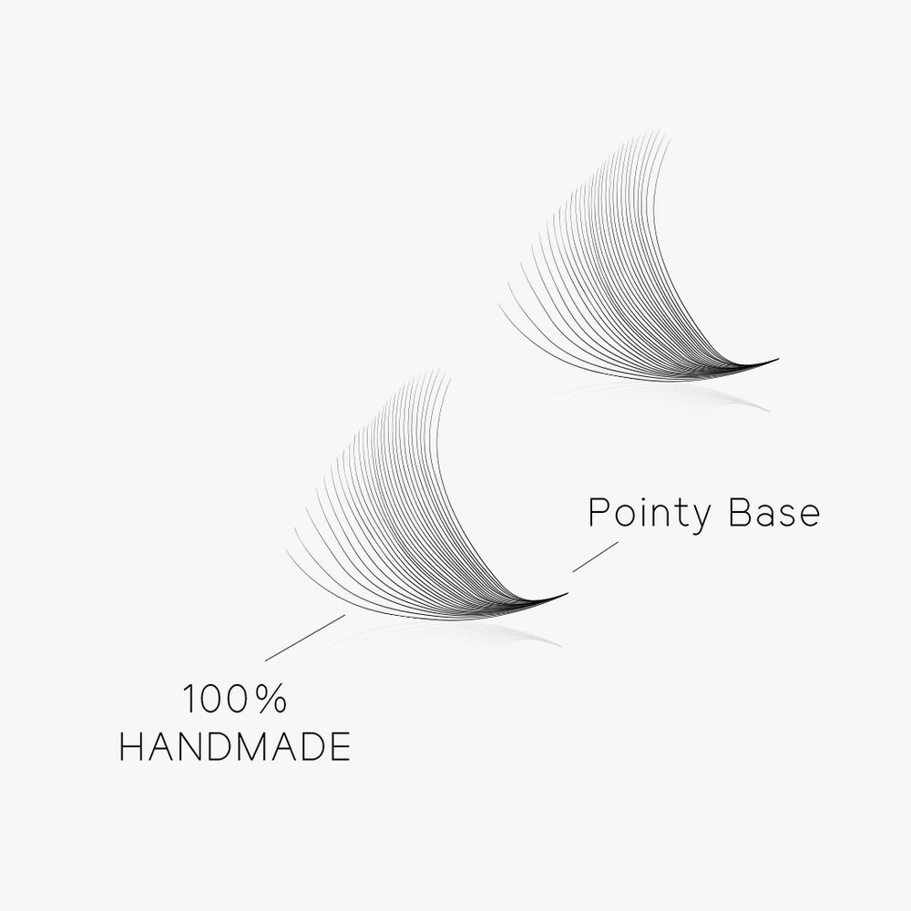 30D Handmade Premade Loose Fans With Pointy Base /500 Fans-1