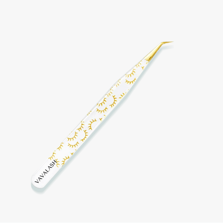 VB-02 White Colored Lash Tweezer With Lash Print for Eyelash Extension-2