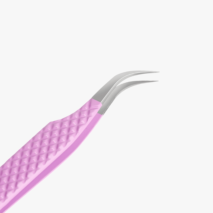 VV-04 Violet Heart-shaped Tweezers for Volume Eyelash Extensions-1