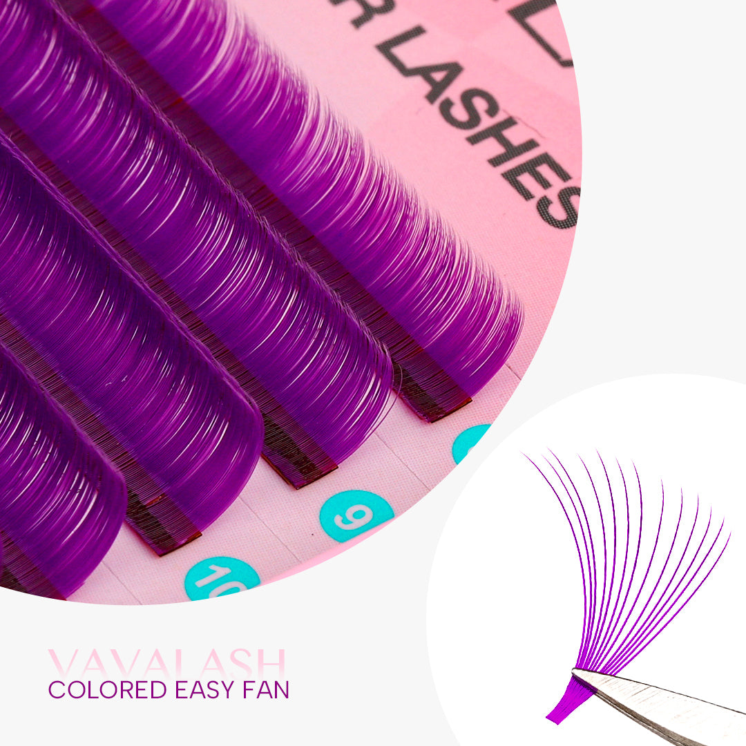Farbige Wimpern Easy Lüftervolumen Wimpernverlängerungen 0.07 mm 8-15 gemischte Länge