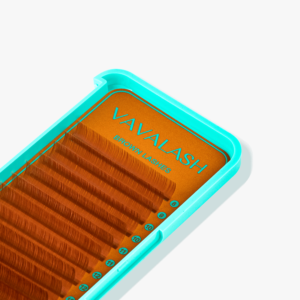 Premium Brown Colored Volume Eyelash Extensions 0.07mm SC-1