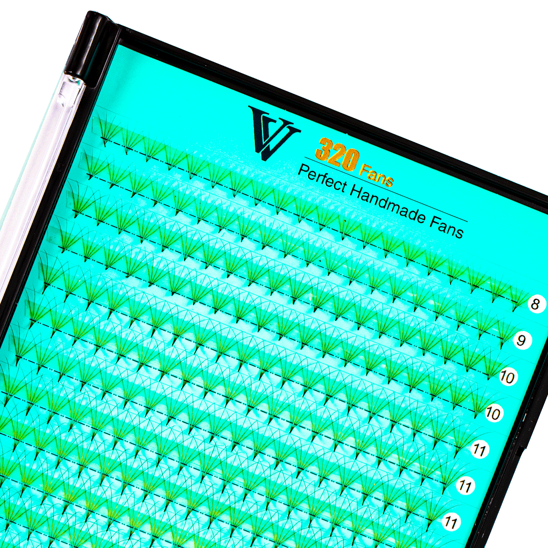 5D Pointy Base Colored Premade Volume Fans 320 Fans 0.07mm