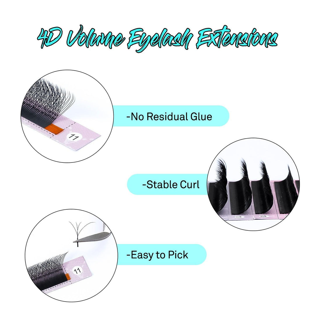 W-Shape 4D Premade Volume Fan Lash Extensions SC
