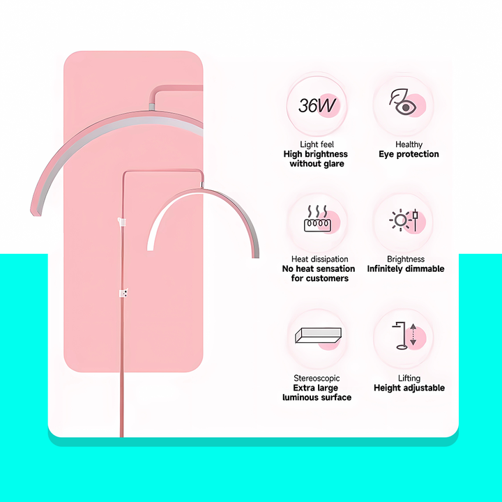 Diamond LED Moon Half Lamp for Eyelash Extensions SC