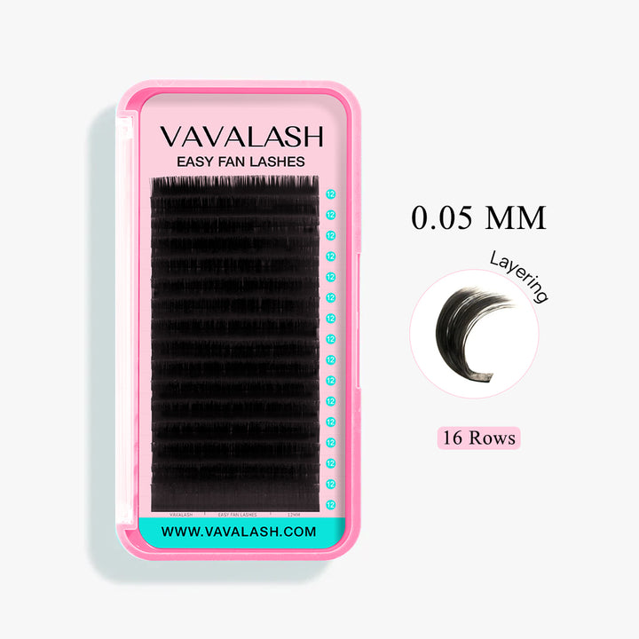 Extensiones de Pestañas Volumen Easy Fan 3D 0.05mm