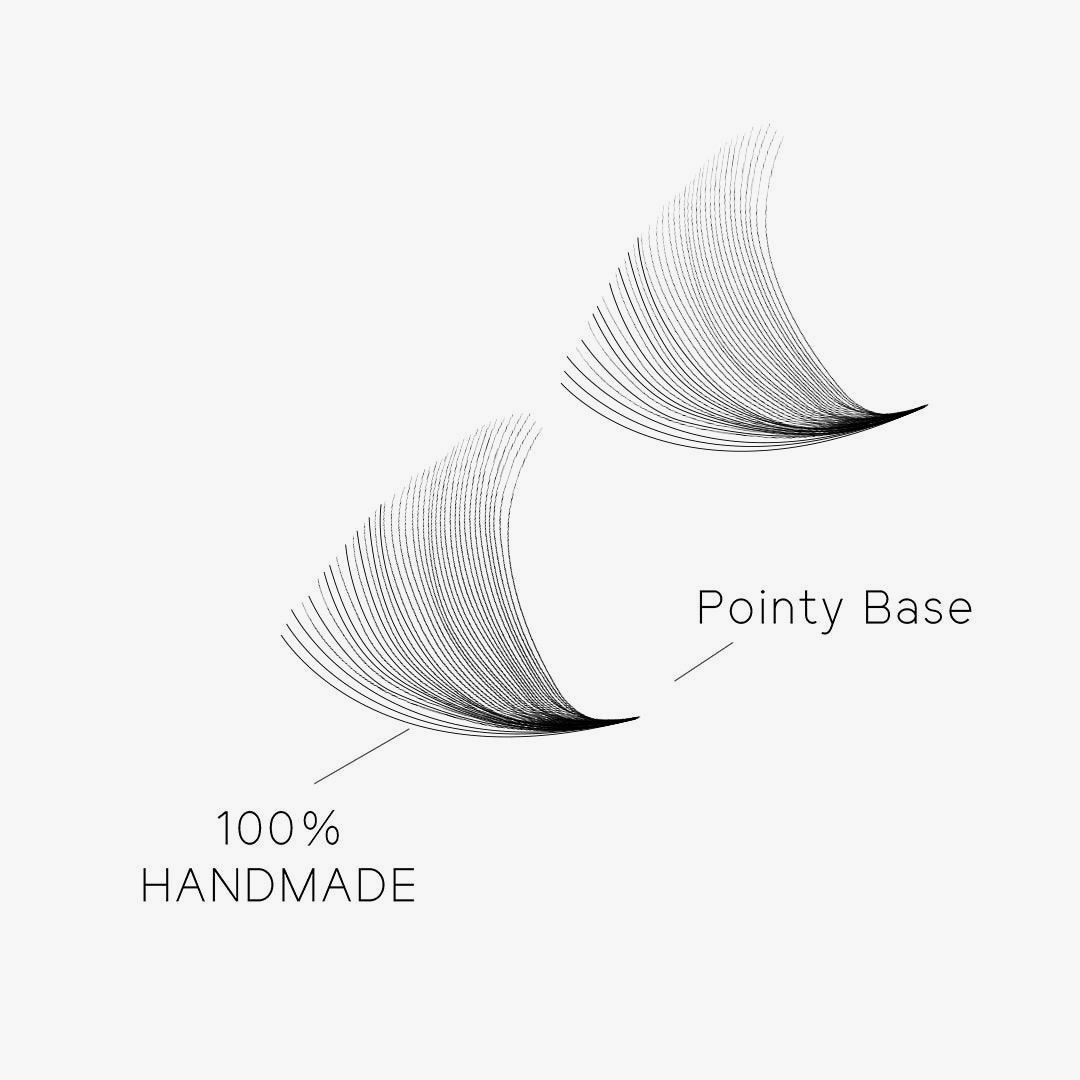 40D Handmade Premade Loose Fans With Pointy Base /500 Fans-2