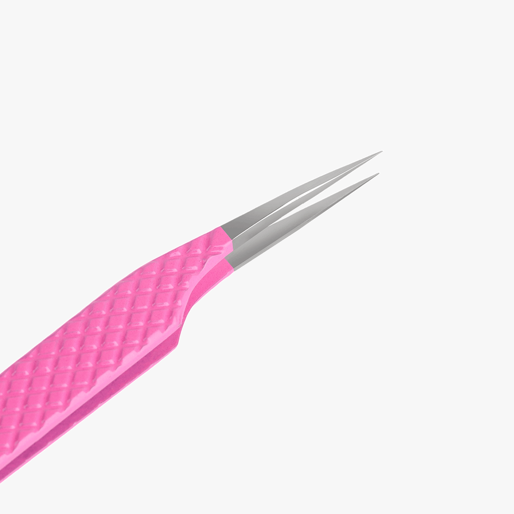VP-12 Curved Pink Heart-shaped Isolation Tweezer for Eyelash Extension SC-1