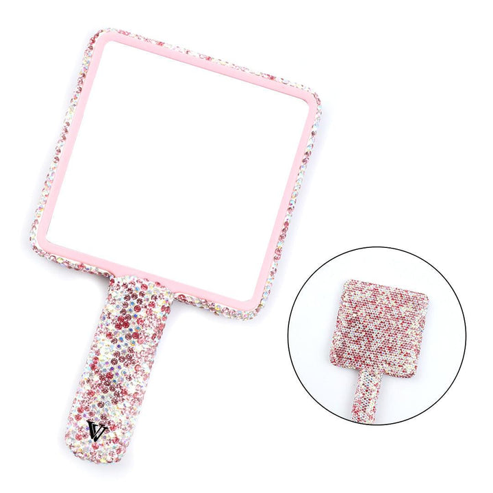 Handheld Luxury Diamond Mirror for Eyelash Extensions