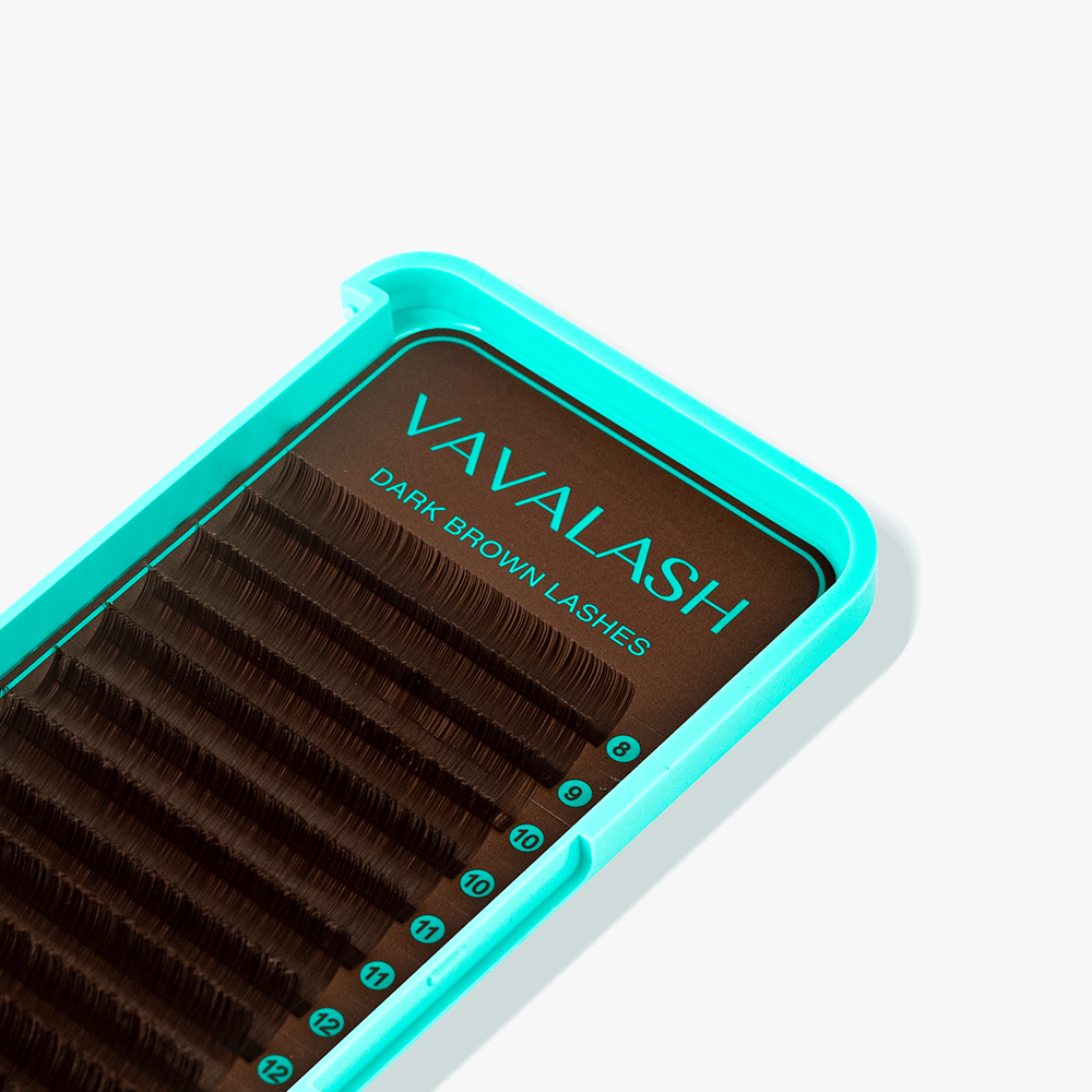 Premium Dark Brown Colored Volume Eyelash Extensions 0.07mm SC-2