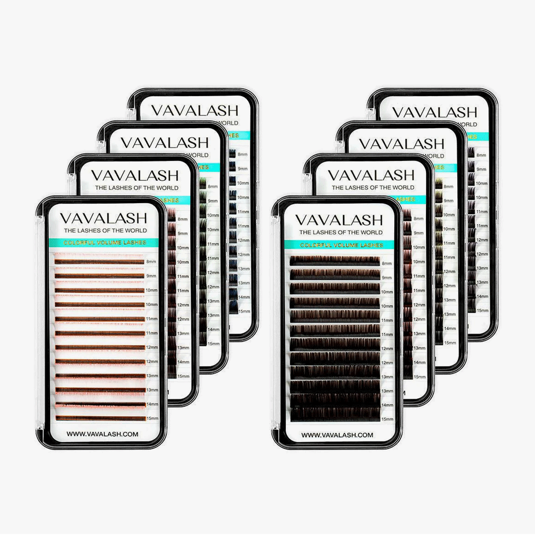 Ombre Colored Lash Individual Premium Eyelash Extensions 0.07mm SC