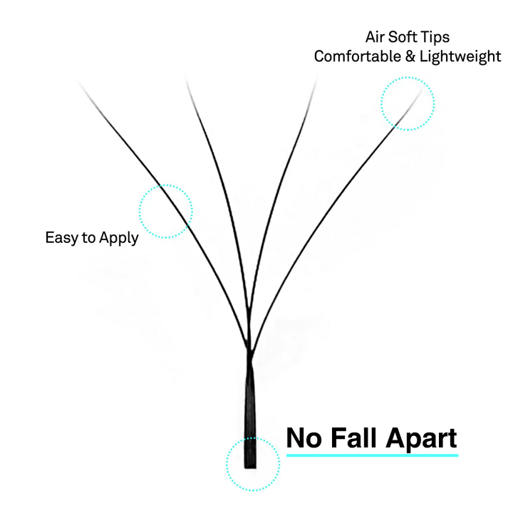 W-Shape 4D Extensiones de pestañas en abanico de volumen prefabricadas