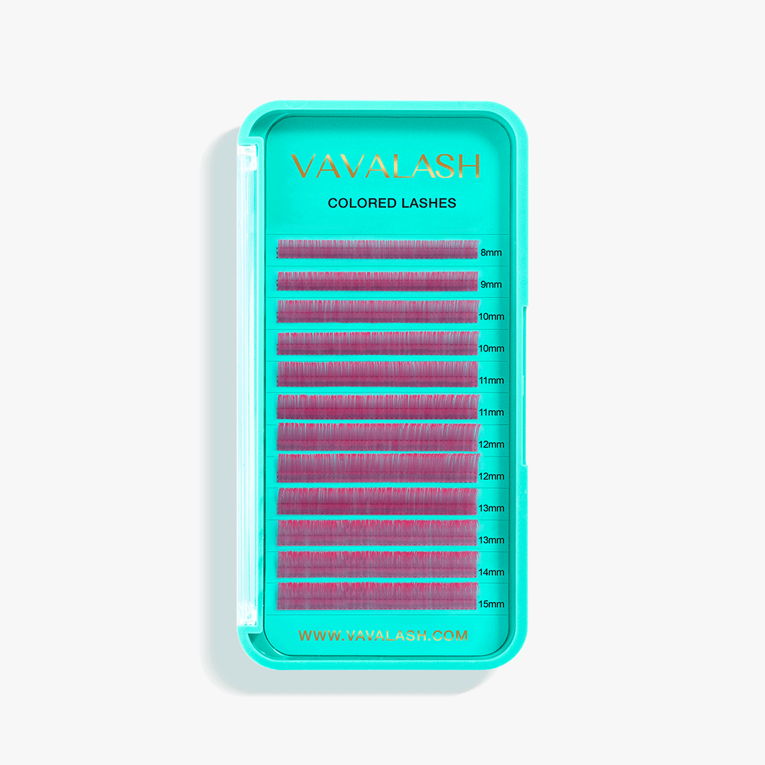 Colored Lash Volume Eyelash Extensions 0.07mm-Pink