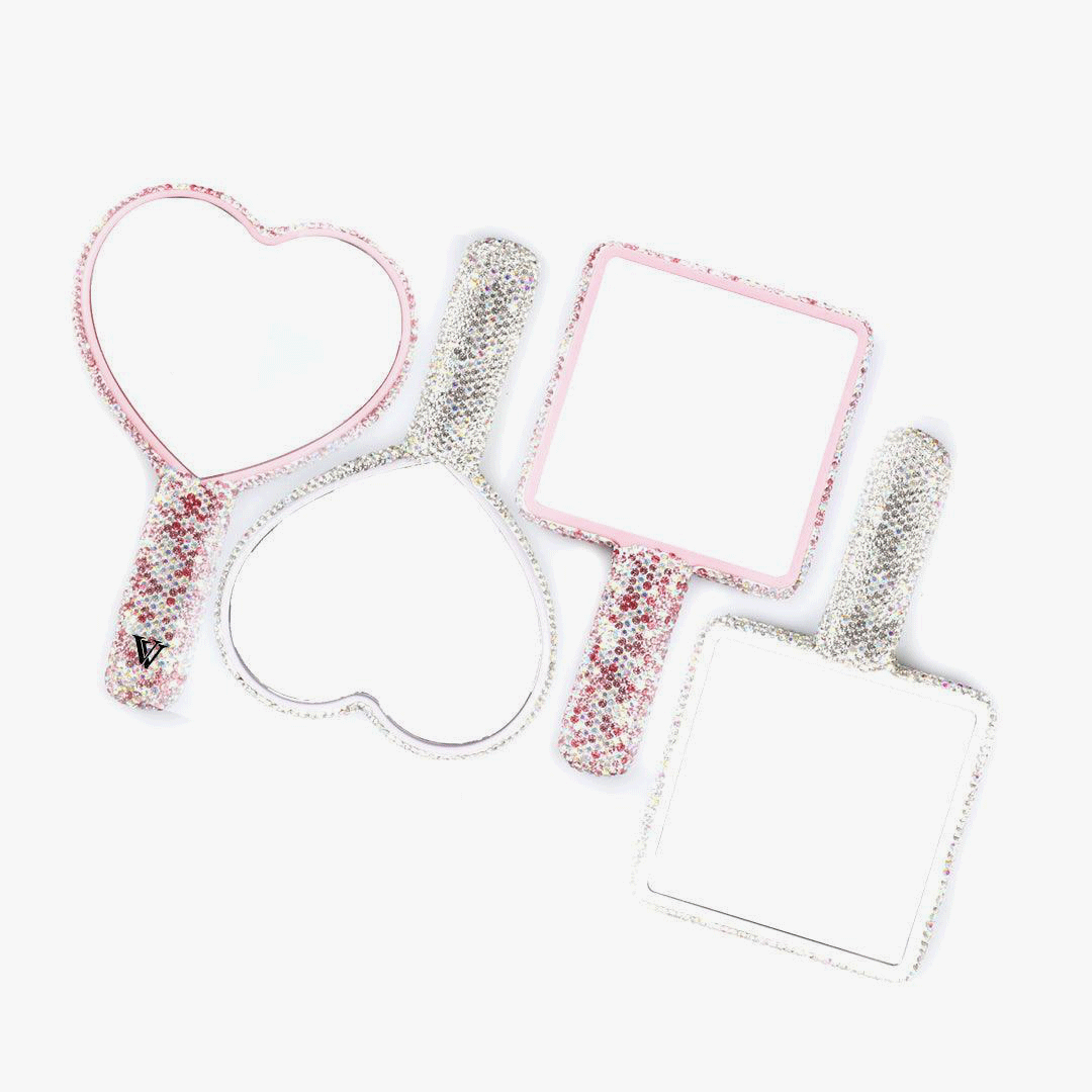 Handheld Luxury Diamond Mirror For Eyelash Extensions SC