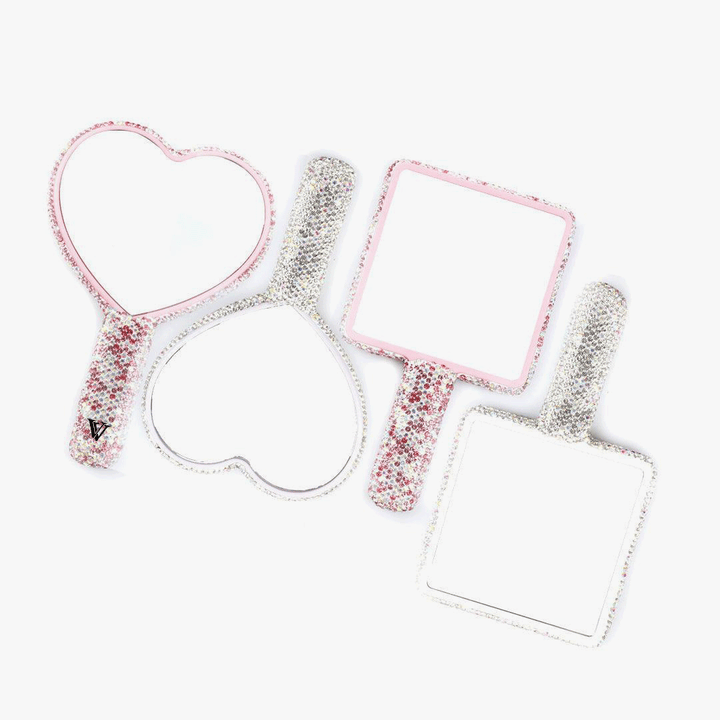 Handheld Luxury Diamond Mirror For Eyelash Extensions