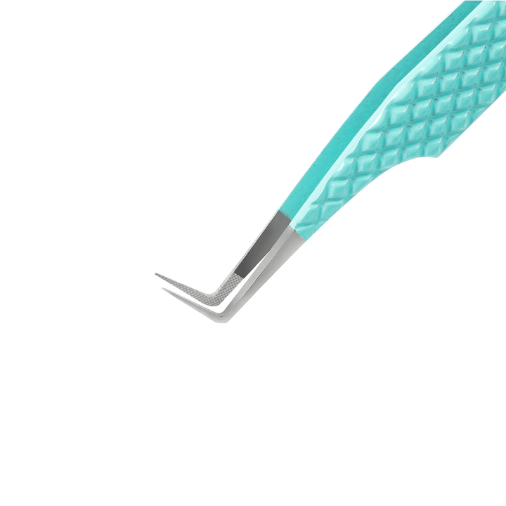 VG-01 Fiber Tip 90°-Deg Light Blue Coated Tweezers