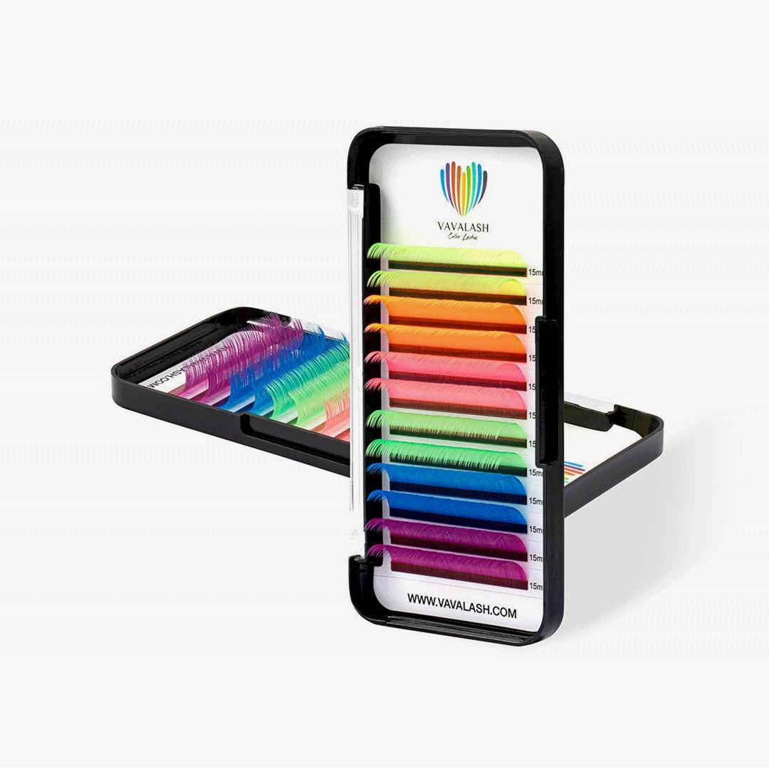 Neon Fluorescent Colored Lash Volume Premium Lash Extensions 0.07mm