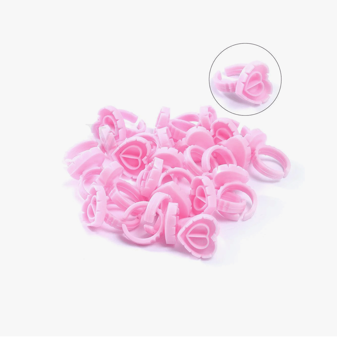 Sweet Heart Glue Rings 100pcs/pack