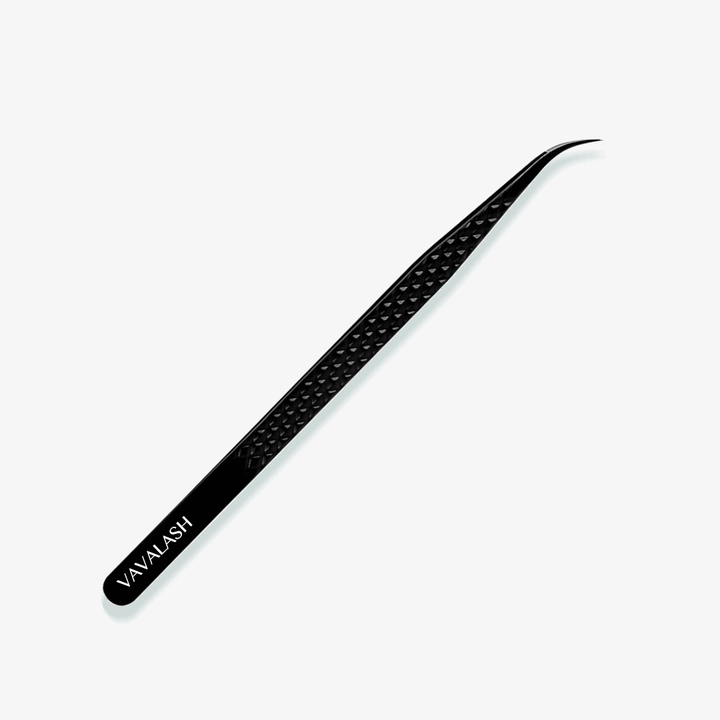 VA-06 Black Fiber Isolation Tweezers for Volume Eyelash Extensions  SC-2