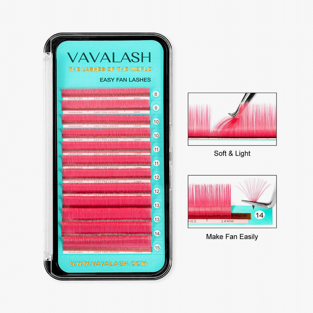 Colored Lashes Easy Fan Volume Lash Extensions  0.07mm 8-15 Mixed Length-5