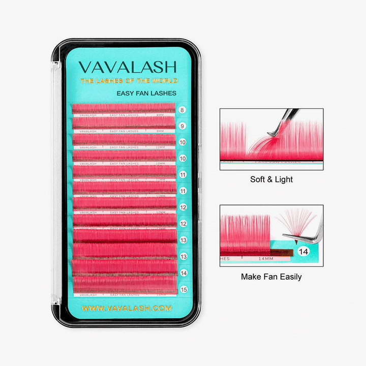 Colored Lashes Easy Fan Volume Lash Extensions  0.07mm 8-15 Mixed Length-5