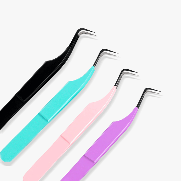 Curved Volume Fiber Tips Narrow Tweezers For Eyelash Extensions 1
